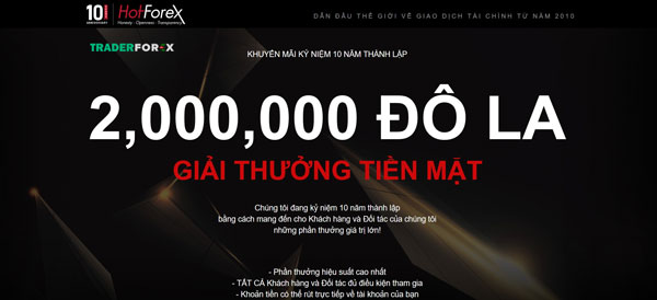 Chương trình tiền thưởng Hotforex