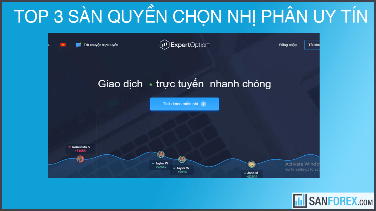 Expertoption sàn quyền chọn nhị phân với lượng khách hàng khủng