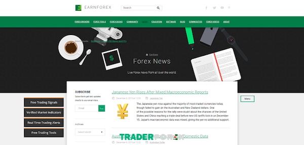 EARNFOREX với tốc độ đăng bài thường xuyên dễ theo dõi