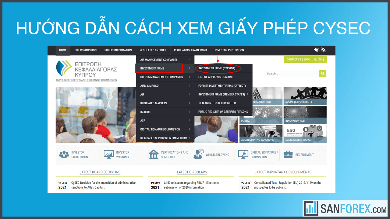 Cách xem giấy phép tại CySEC