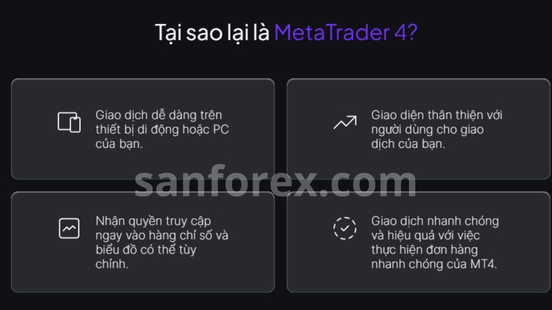 Tại sao lại chọn MetaTrader 4?